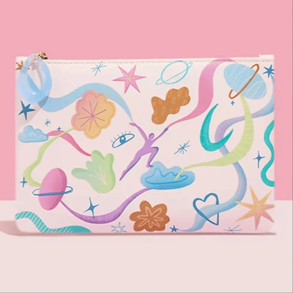 🦋 3 for $10 ~ IPSY Glam Bag September 2024 Design Pink Abstract Space Moon Star
